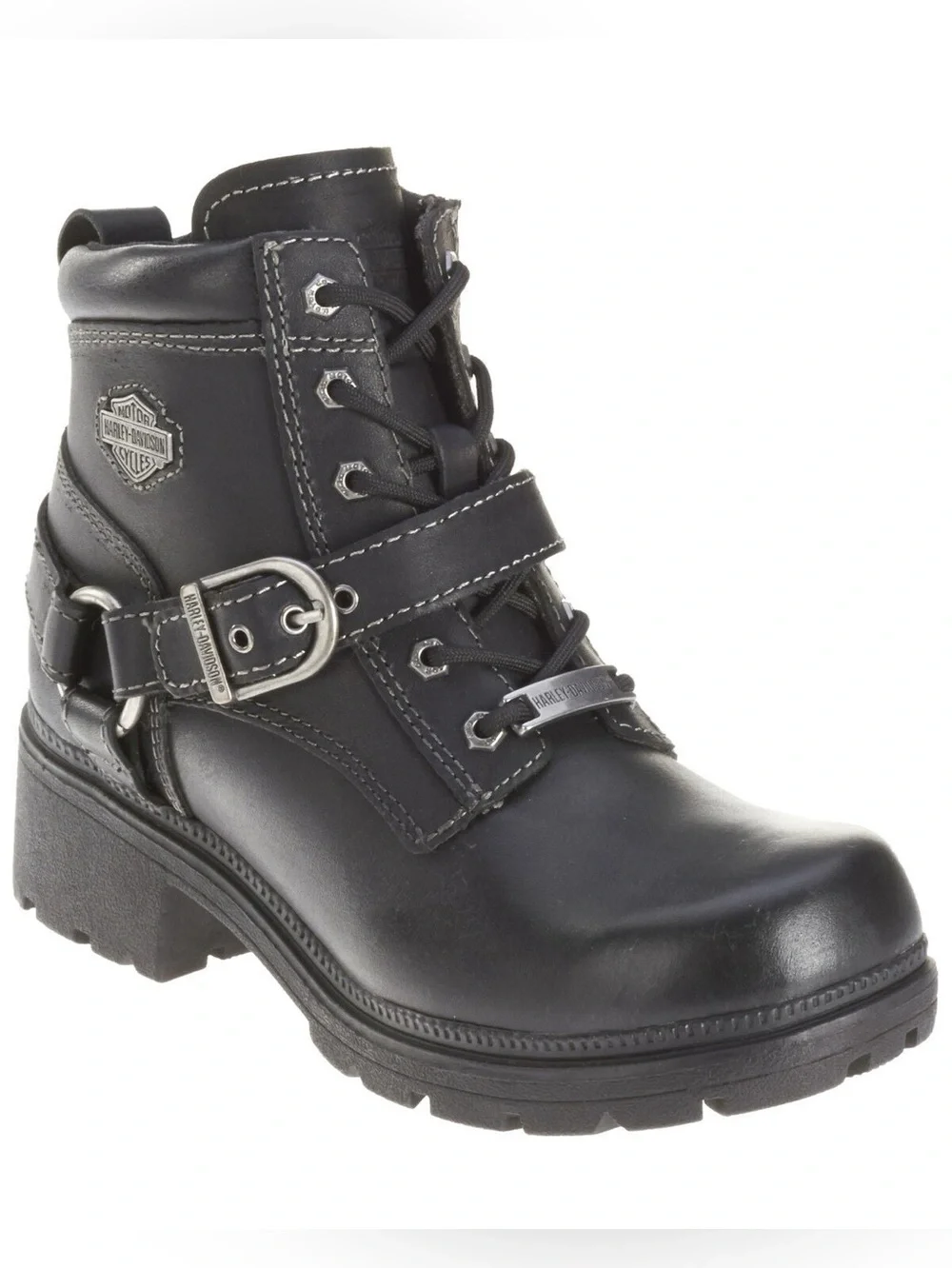 Harley Davidson Women's Tegan Lace Moto Boots - Round Toe